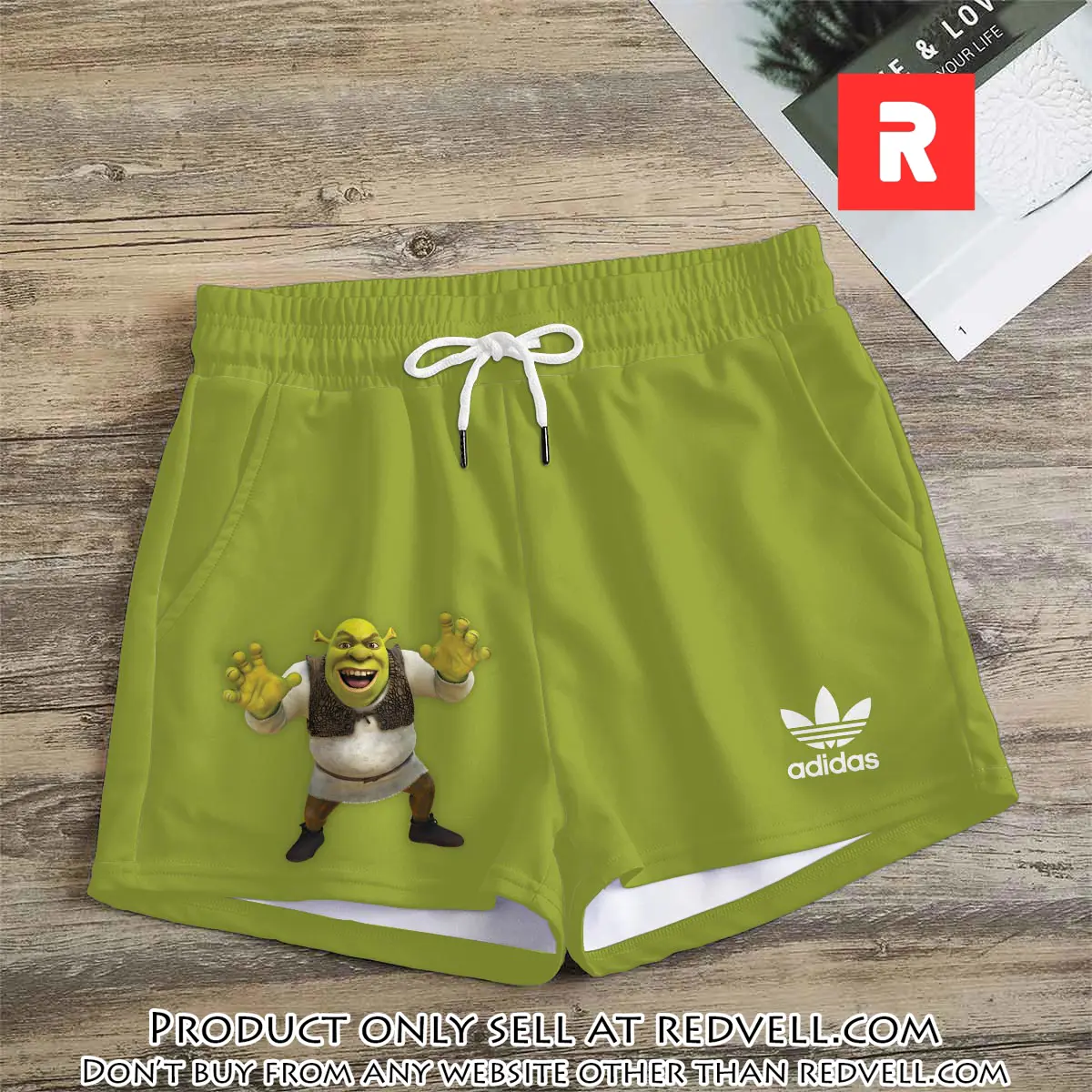 Premium shrek in adidas women shorts lady beach shorts wms1085 rv5556499